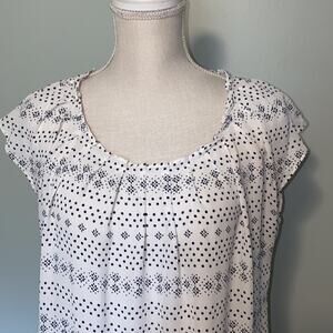 Women's LC Lauren Conrad Pleated Scoopneck Top Size L
